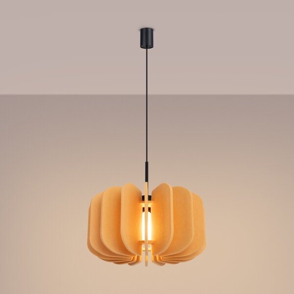 Sollux SL.1861 - Висяща лампа на кабел MULA 1xE27/15W/230V Ø 45 cm жълта