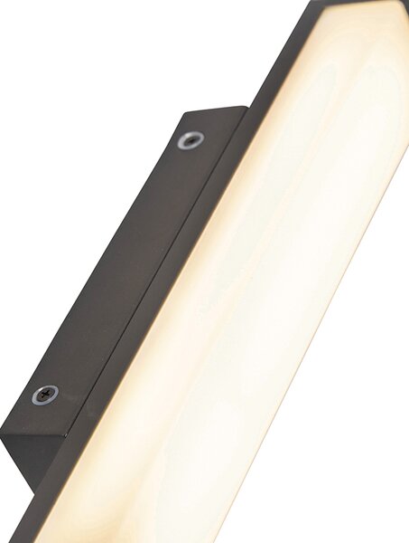 Модерна стенна лампа черна 32см с LED IP44 - Cascada