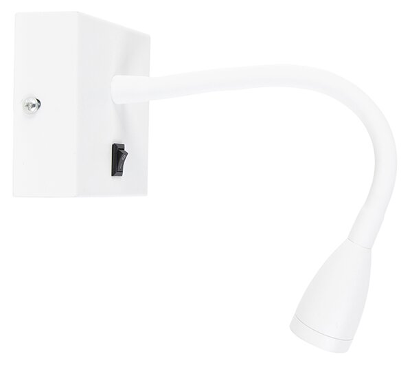 Модерна гъвкава стенна лампа бяла LED - Flex