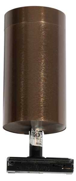 Модерен прожектор тъмно бронз за релсова система 1-фазен 70mm - Iconic Jeana Luxe