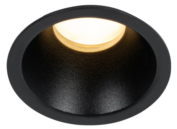 Комплект от 6 черни вградени прожектори GU10 35mm IP44 - Dept