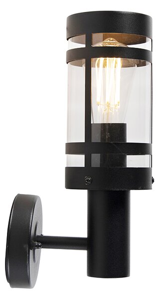 Модерна външна стенна лампа черна IP44 - Gleam