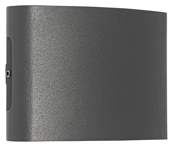 Външна стенна лампа тъмно сива с LED 4-светлина IP54 - Silly