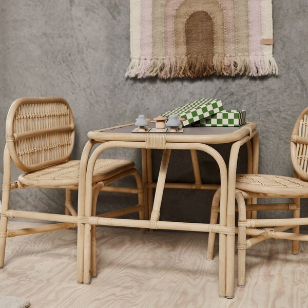 Ратанова детска маса 70x48 cm Nana – OYOY Mini