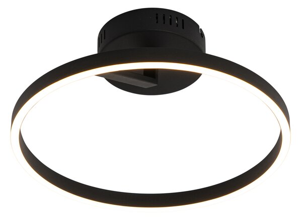 Дизайнерски плафон черен с LED 3-степенен димер - Anello