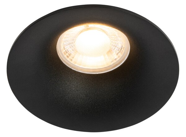 Комплект от 6 черни вградени прожектори GU10 50mm - Gijs