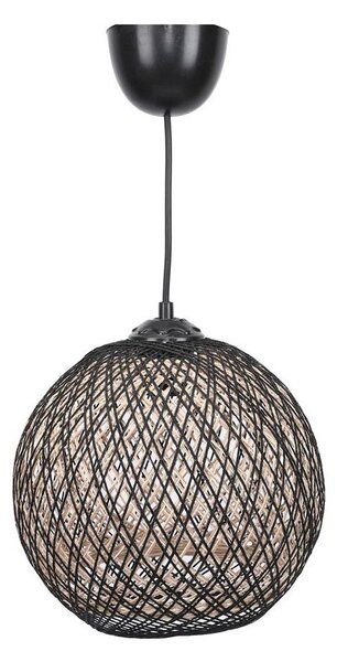 Висящ полилей JUTE 1xE27/60W/230V черен