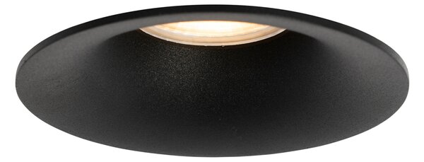 Комплект от 6 черни вградени прожектори GU10 50mm - Gijs