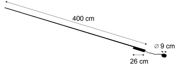 Модерна релсова система за осветление черна 1-фазна 400 см - Magnetic