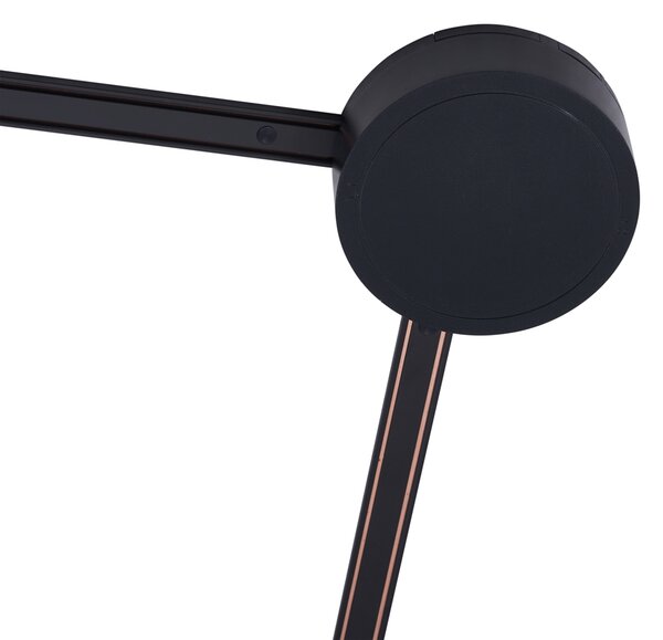 Модерна релсова система за осветление, черна, 1-фазна, 800 см, с кръгъл захранващ блок - Magnetic