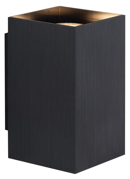 Модерна стенна лампа Gunmetal квадратна 2-лампи GU10 50mm - Sandy