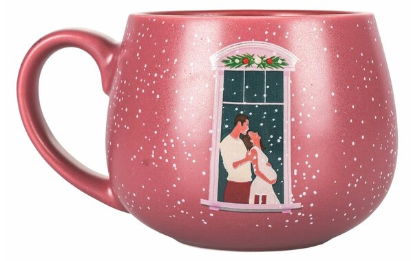 Розова коледна порцеланова чаша 400 ml Pink Xmas - VDE Tivoli 1996