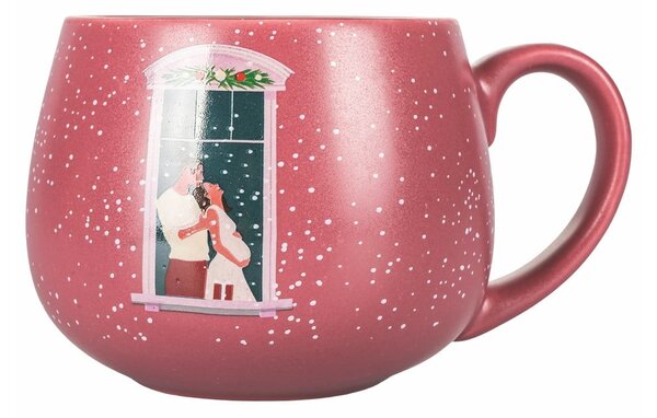 Розова коледна порцеланова чаша 400 ml Pink Xmas - VDE Tivoli 1996