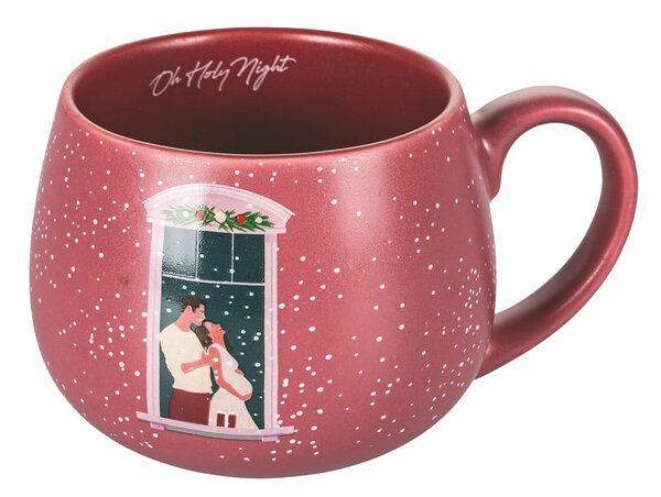 Розова коледна порцеланова чаша 400 ml Pink Xmas - VDE Tivoli 1996