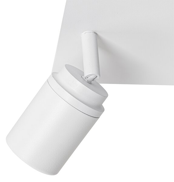 Интелигентен квадратен спот за баня бял 2-светлини IP44 вкл. 2 Wifi GU10 50mm - Ducha