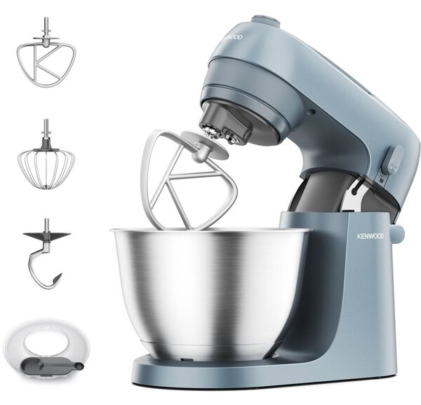 Планетарен миксер Kenwood KZM35.000GY, 6 степени на работа, импулс функция, 4 л. обем на купата, син
