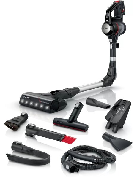 Прахосмукачка Bosch BCS711EXT, без торба, безжична, 3 нива на мощност, auto mode, до 40 мин. време на работа, черна