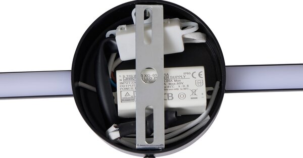 Модерна стенна лампа черна 60 см вкл. LED - Clockwise