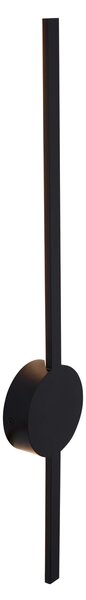 Модерна стенна лампа черна 60 см вкл. LED - Clockwise