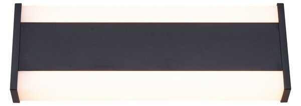Модерна стенна лампа черна 30 см вкл. LED CCT IP54 - Vanya