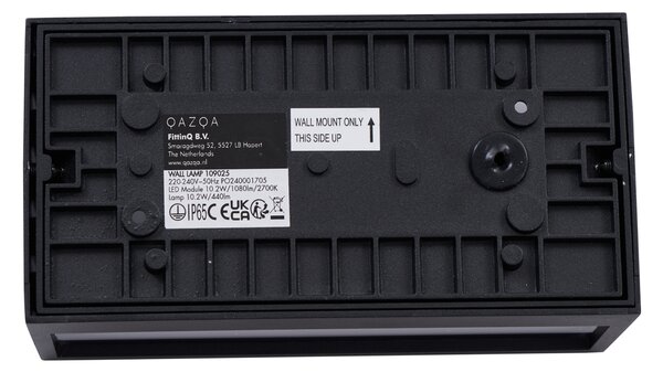 Модерна външна стенна лампа черна вкл. LED IP65 - Jail