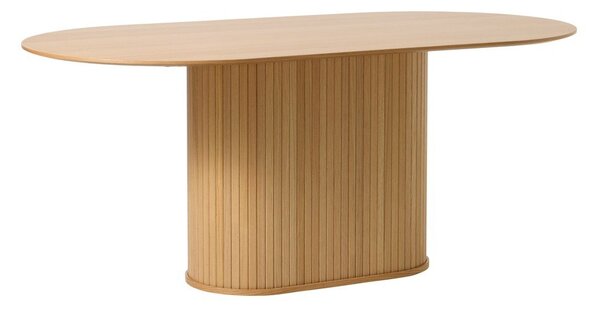 Маса за хранене с дъбов плот 95x180 cm Nola - Unique Furniture