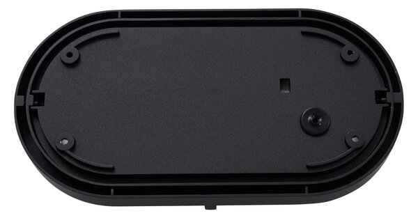 Външна стенна лампа черна овална IP65 - Target