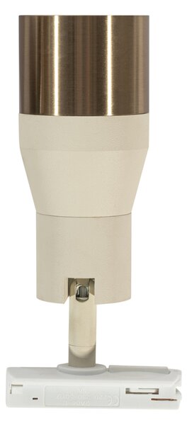 Модерен прожектор бежов със злато за 1-фазна релсова система GU10 50mm - Iconic Kohua
