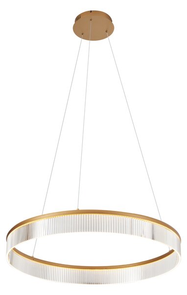 Модерен висящa лампa месинг 78cm вкл. LED 3-степенно димиране - Anello Chandelier
