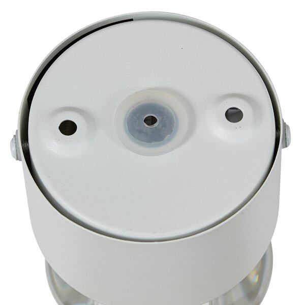 Дизайнерска стенна лампа бяла с LED IP44 - Lens