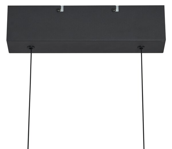 Модерен висящ лампион черен вкл. LED 3-степенно димируем Easylift - Straight