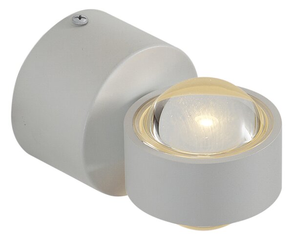 Дизайнерска стенна лампа бяла с LED IP44 - Lens