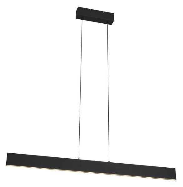 Модерен висящ лампион черен вкл. LED 3-степенно димируем Easylift - Straight