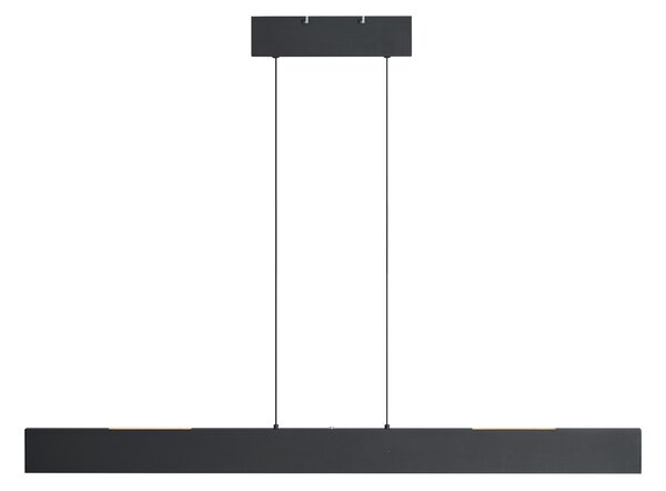 Модерен висящ лампион черен вкл. LED 3-степенно димируем Easylift - Straight
