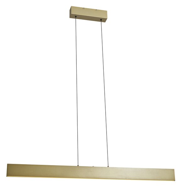 Модерна висяща лампа месинг с LED 3-степенно димиране Easylift - Straight