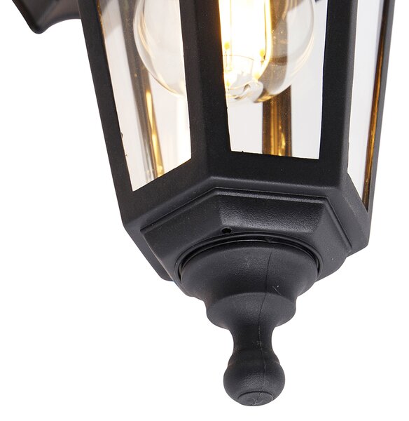 Смарт външна стенна лампа черна IP44 вкл. WiFi ST64 - New Haven