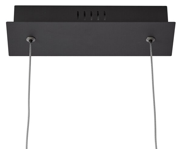 Дизайнерска висяща лампа черна 110 см с LED димируема в 3 стъпки - Wokkel