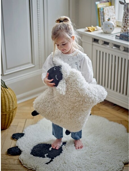 Бял вълнен детски килим ø 84 cm Dolly – Bloomingville Mini