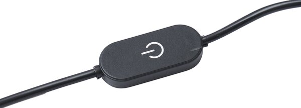Дизайнерска настолна лампа бежова с включен LED димер с 3 степени - Boomerang