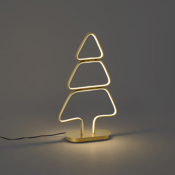 Коледна настолна лампа златна коледна елха с LED - Arbre
