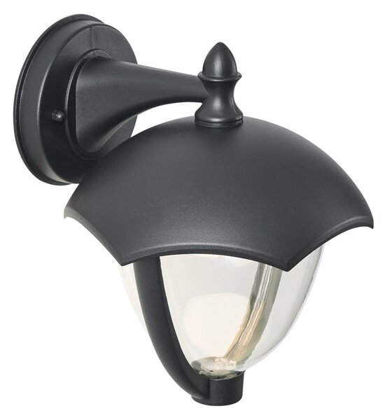 Интелигентна външна стенна лампа черна с прозрачно стъкло, включително LED IP54 - Classica