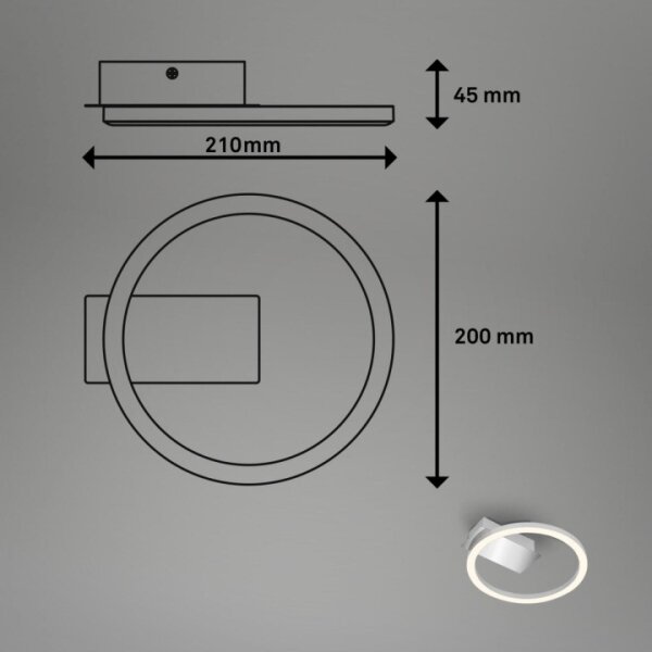 Briloner 3778-014 - LED таванно осветително тяло FRAME LED/5W/230V Ø 20 см матов хром