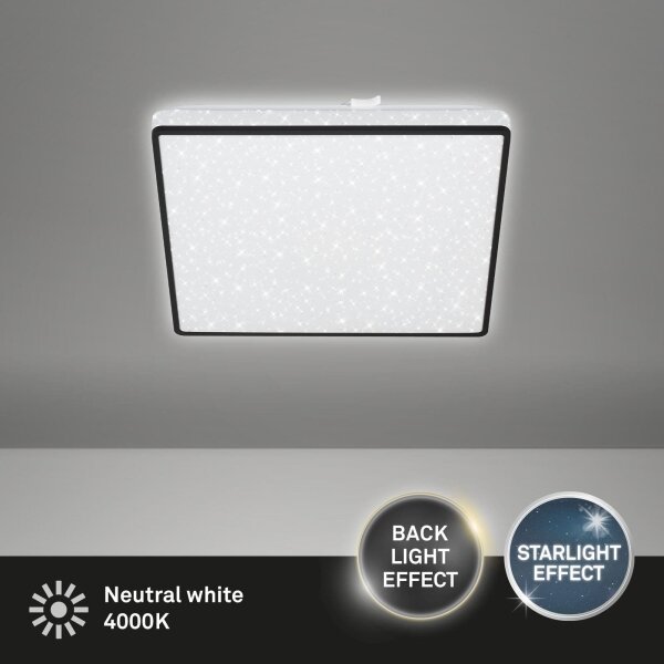 Briloner 3748-415 - LED таванно осветително тяло STAR SKY LED/15W/230V 27x27 см черно