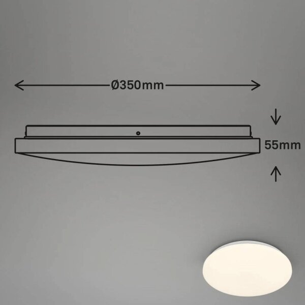 Briloner 3828-016-LED Таванно осветително тяло за баня със сензор WALK LED/24W/230V IP54 pr. 35cm