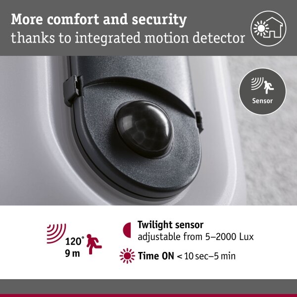 Paulmann 94958 - LED/18,5W IP65 Димируемо външно стеново осветително тяло ELUNOR 230V