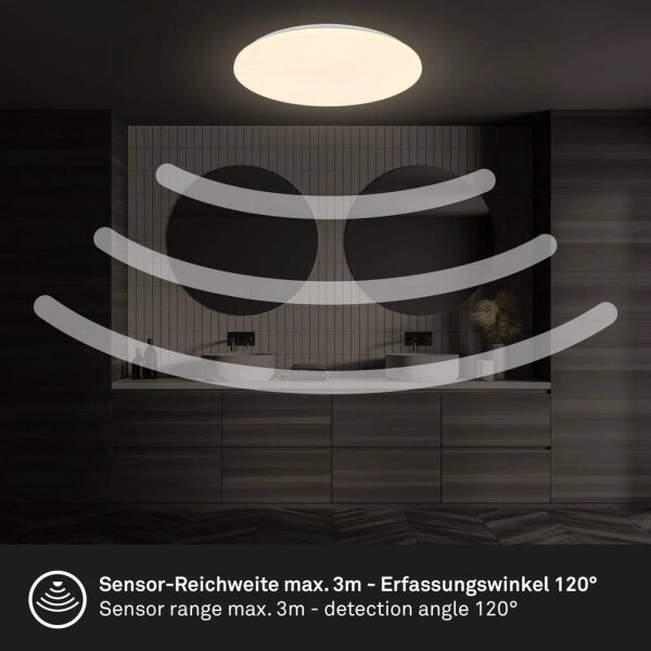 Briloner 3828-016-LED Таванно осветително тяло за баня със сензор WALK LED/24W/230V IP54 pr. 35cm