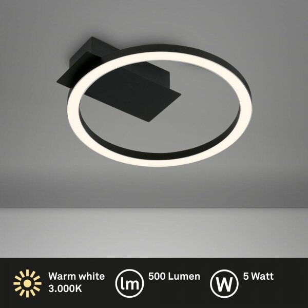 Briloner 3778-015 - LED таванно осветително тяло FRAME LED/5W/230V Ø 20 см черен