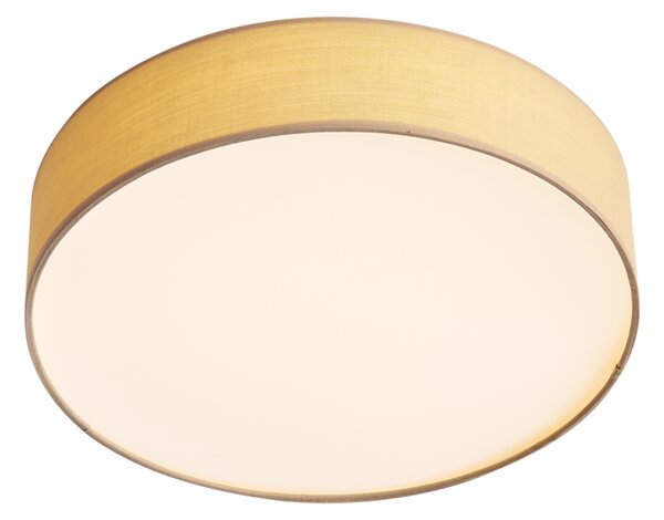 Смарт плафон бежов 35 см вкл. LED и дистанционно управление - Flat Drum