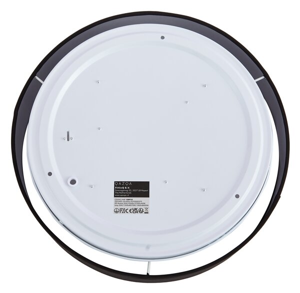 Интелигентна таванна лампа черна 35 см с LED и дистанционно управление - Flat Drum