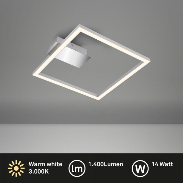 Briloner 3780-014-LED Таванно осветително тяло FRAME LED/14W/230V 26,5x25 см матов хром